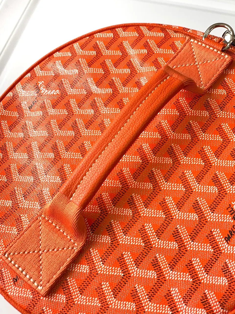 travel Goyard Orange Goyardine Duffle - Hình 9