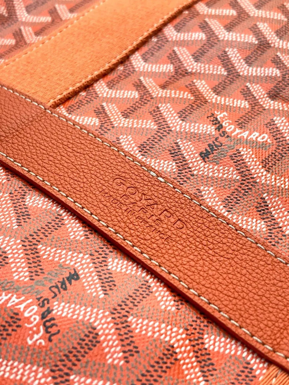 travel Goyard Orange Goyardine Duffle - Hình 7