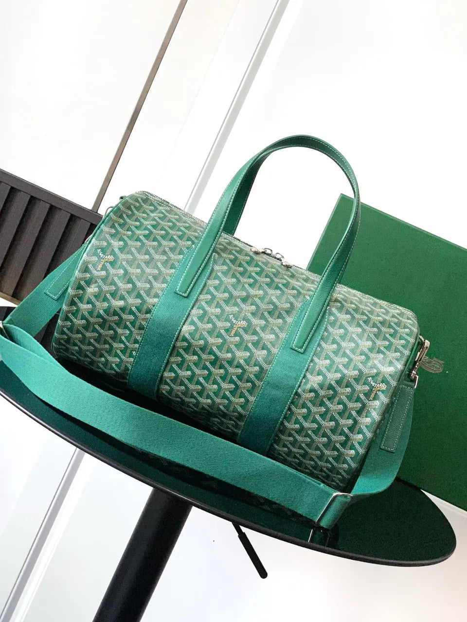 Goyard Vert Green Duffle Bag - Hình 3