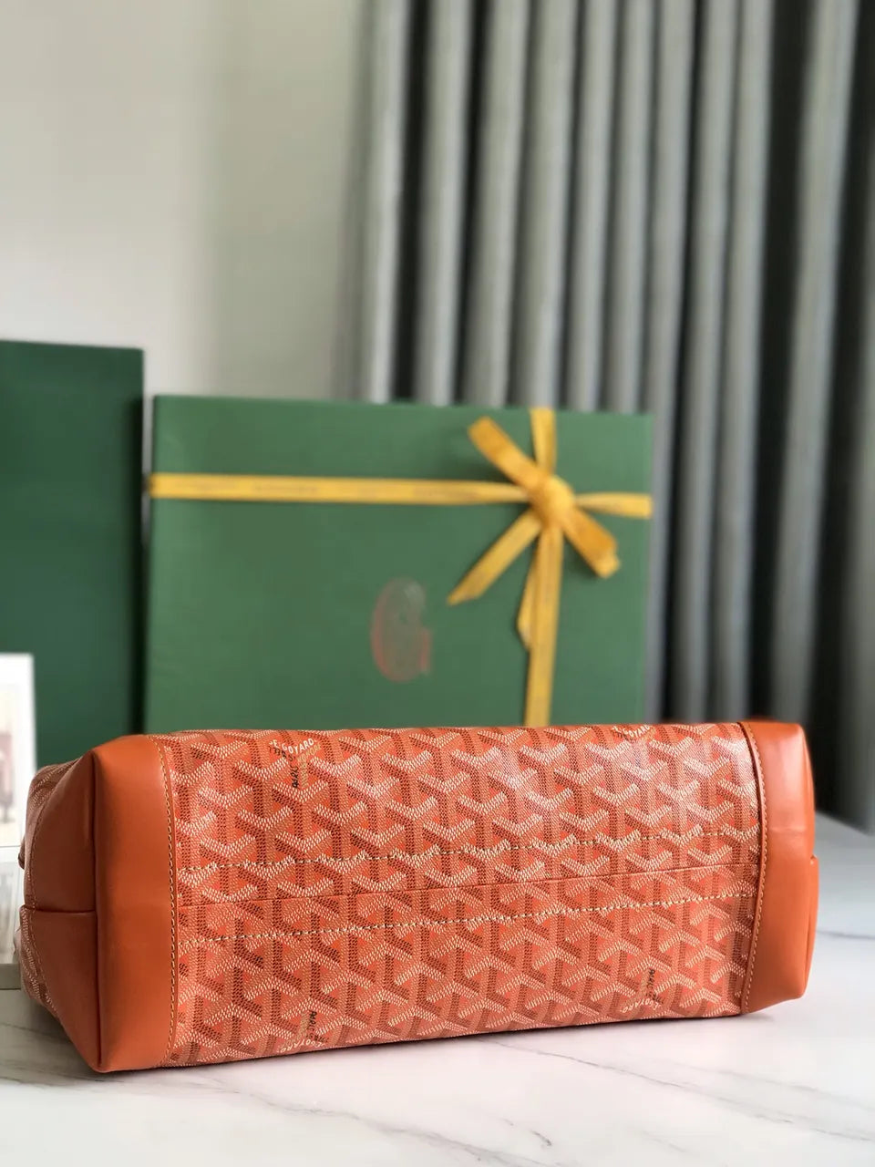 Goyard Orange Anjou Tote - Hình 4