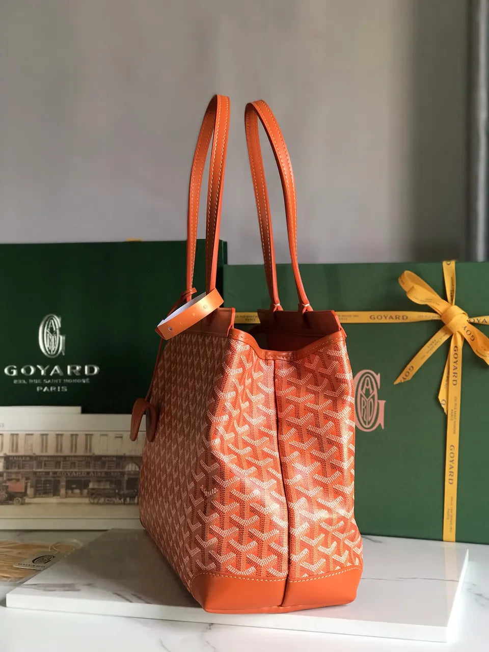 Goyard Orange Anjou Tote