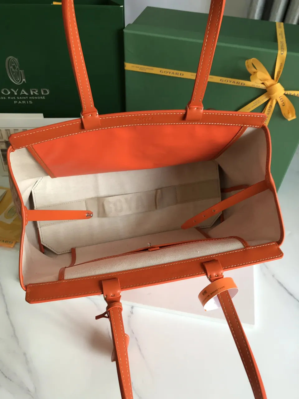 Goyard Orange Anjou Tote - Hình 6