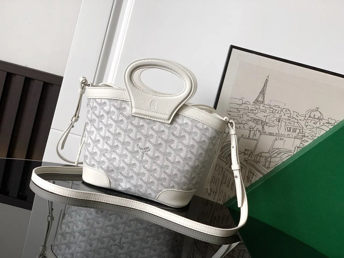 Goyard White Minaudiere Bag - Hình 3