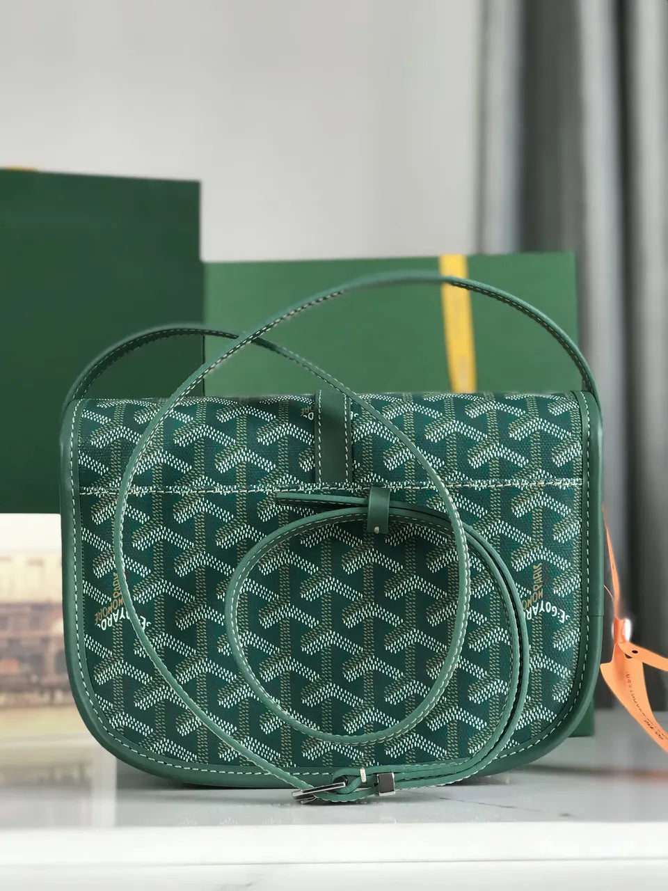 signature Goyard Green Monte Carlo Bag - Hình 6