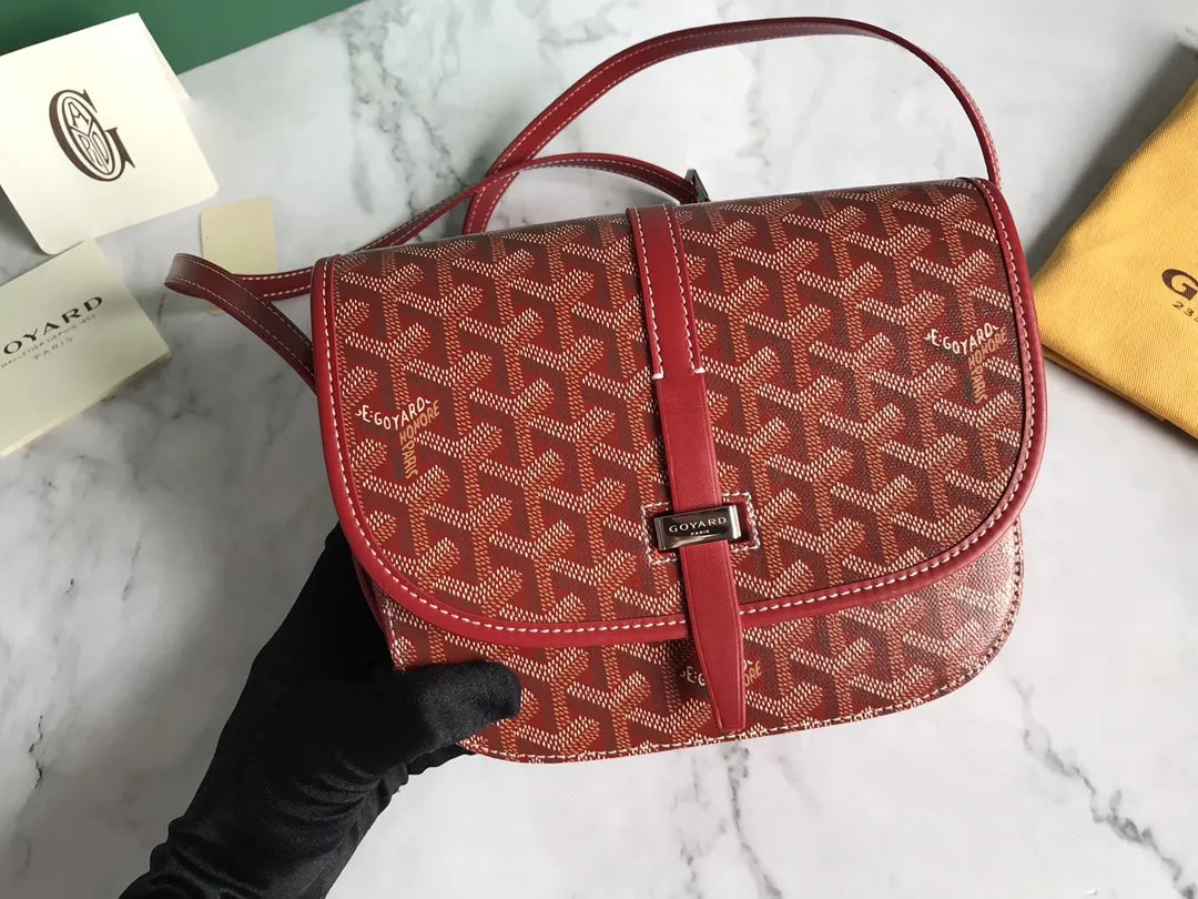Goyard Rust Red Camera Bag - Hình 5