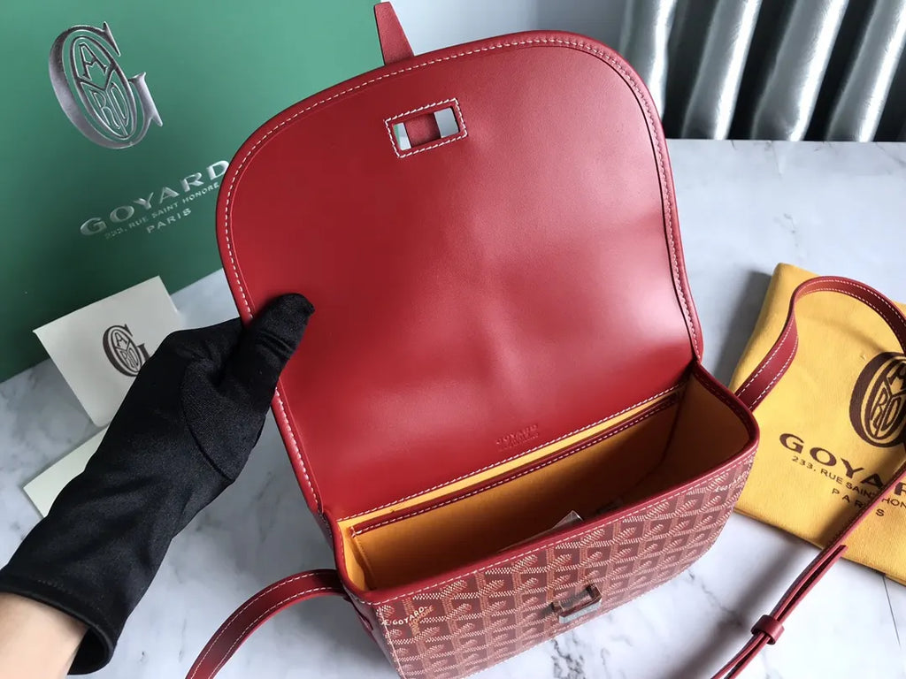 Goyard Rust Red Camera Bag - Hình 9