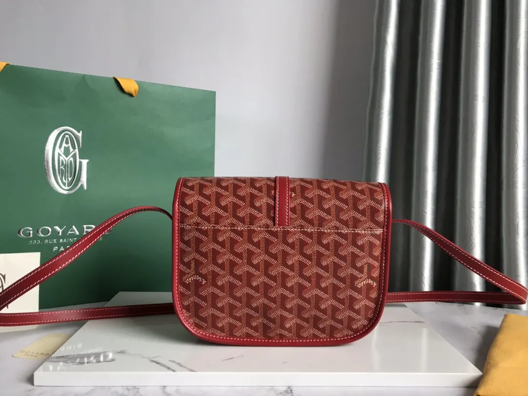 Goyard Rust Red Camera Bag - Hình 3