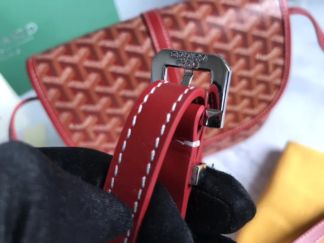 Goyard Rust Red Camera Bag - Hình 8