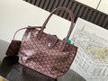 Goyard Plum Goyardine Tote