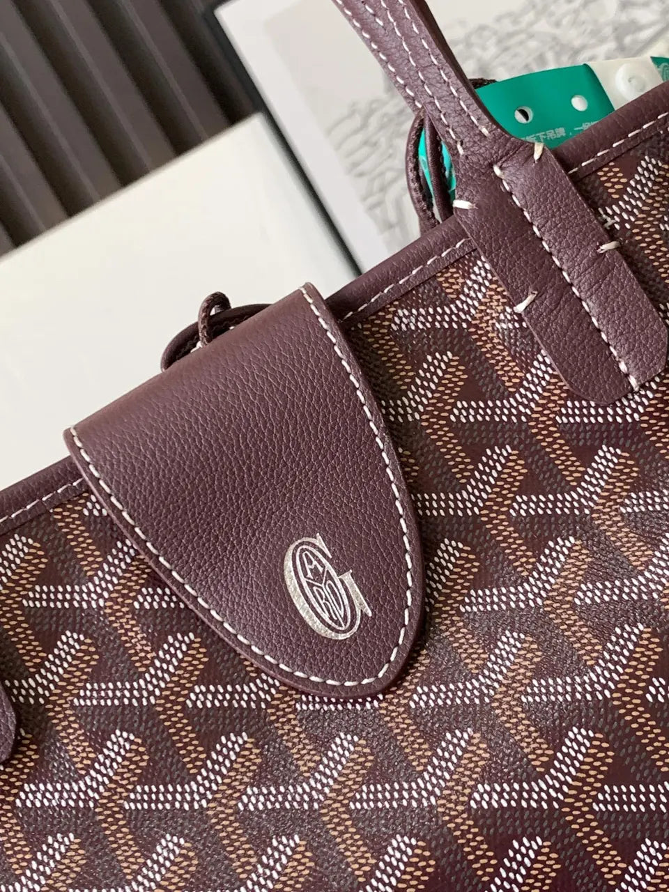Goyard Plum Goyardine Tote - Hình 5