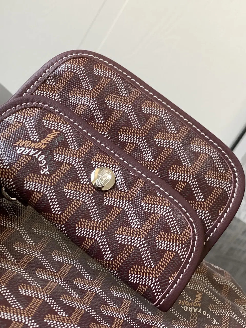 Goyard Plum Goyardine Tote - Hình 7