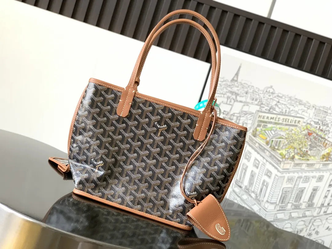 Goyard Black Coated Canvas Petit Flot - Hình 3