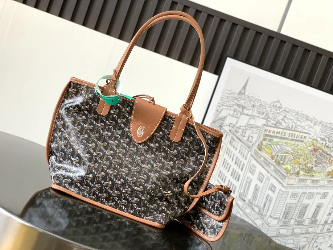 Goyard Black Coated Canvas Petit Flot