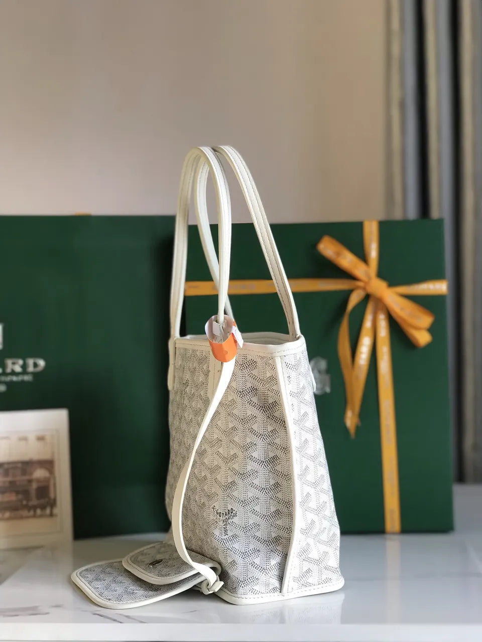 Goyard White Anjou Mini - Hình 3