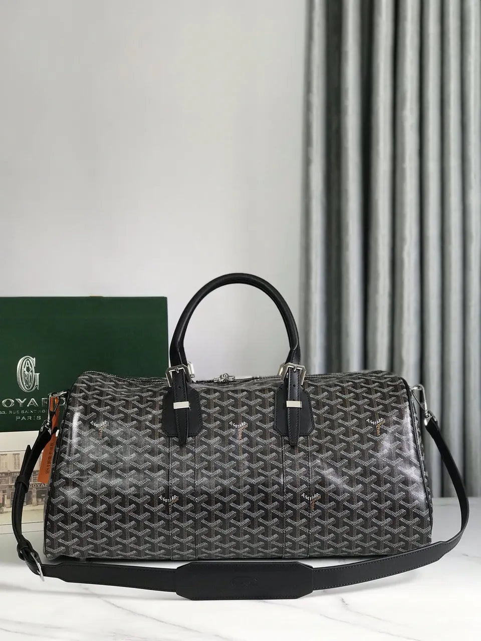 Goyard Black Monogram Duffle