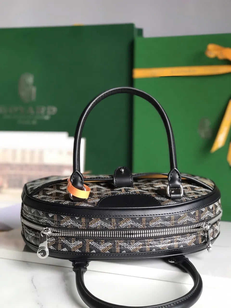 Goyard Black Boulogne Bag - Hình 7