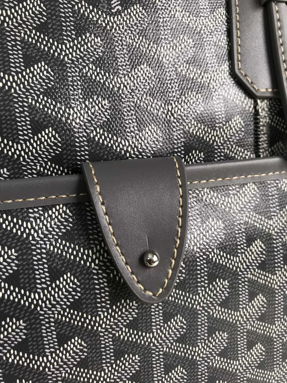 Goyard Grey Voltaire Briefcase - Hình 6