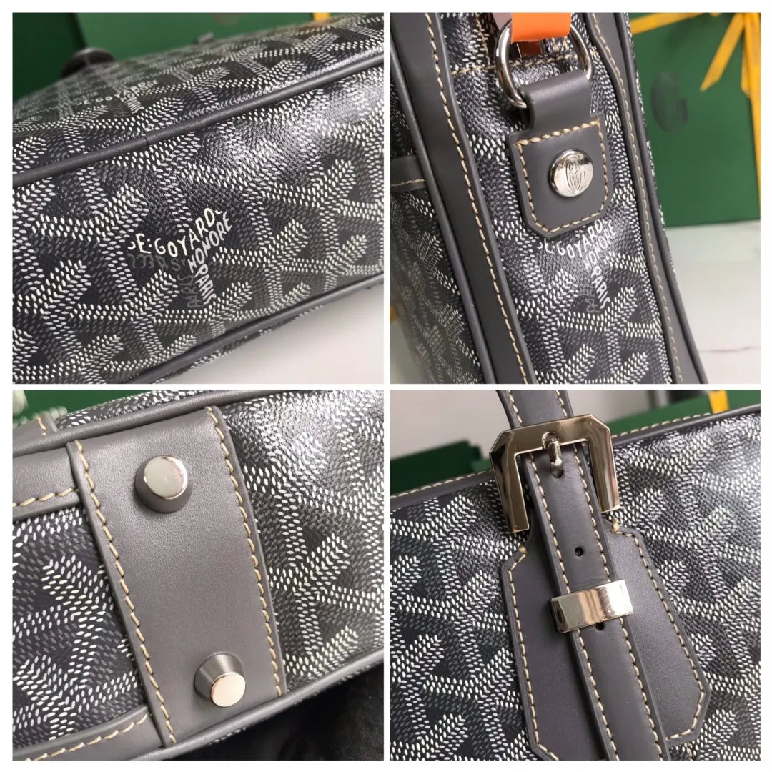 Goyard Grey Voltaire Briefcase - Hình 5