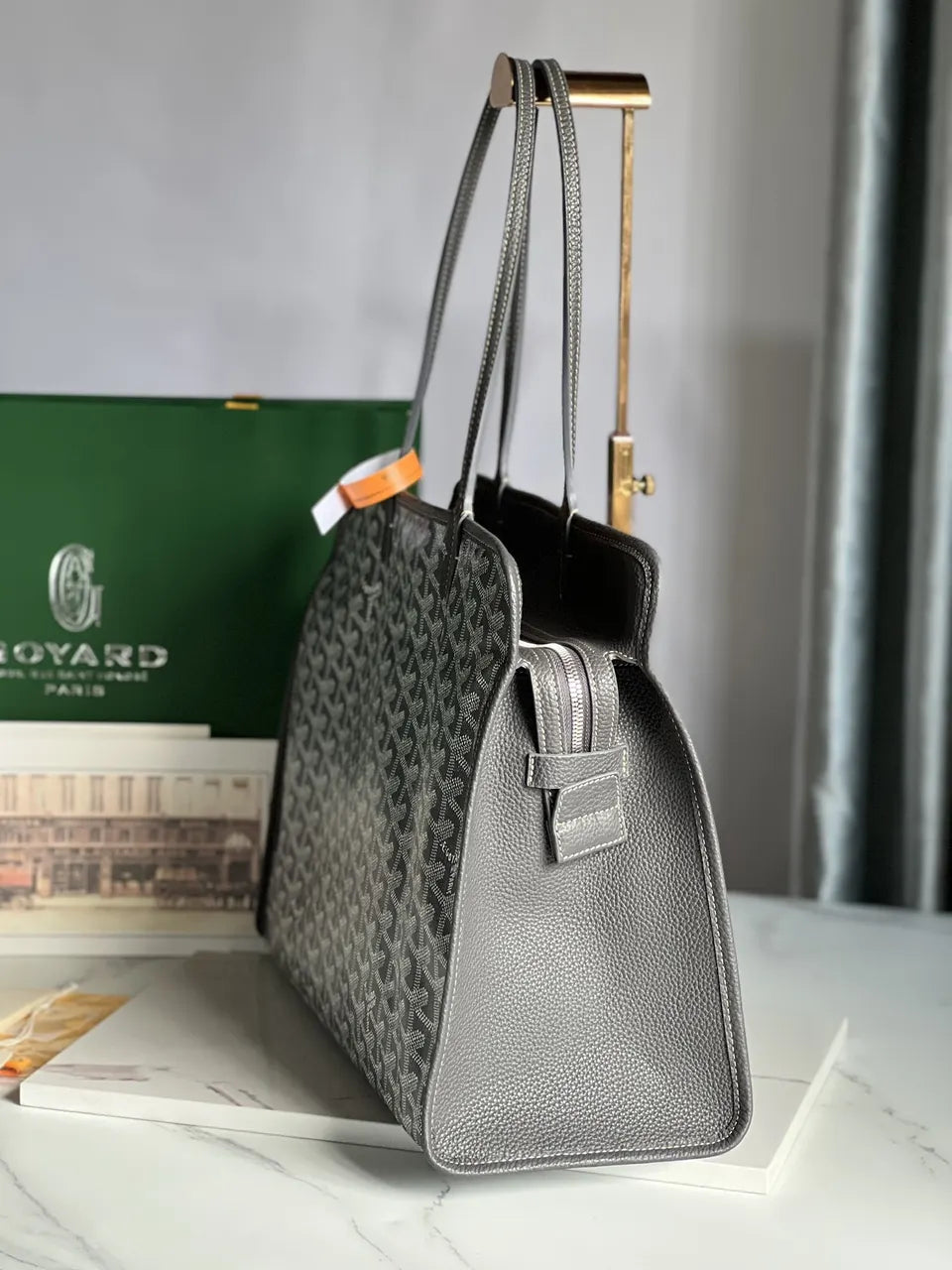 Goyard Gray Structured Tote - Hình 3