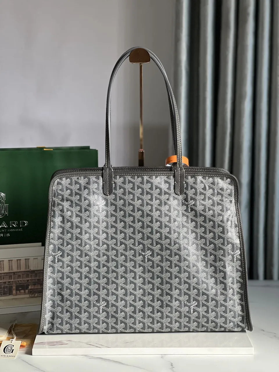 Goyard Gray Structured Tote - Hình 4
