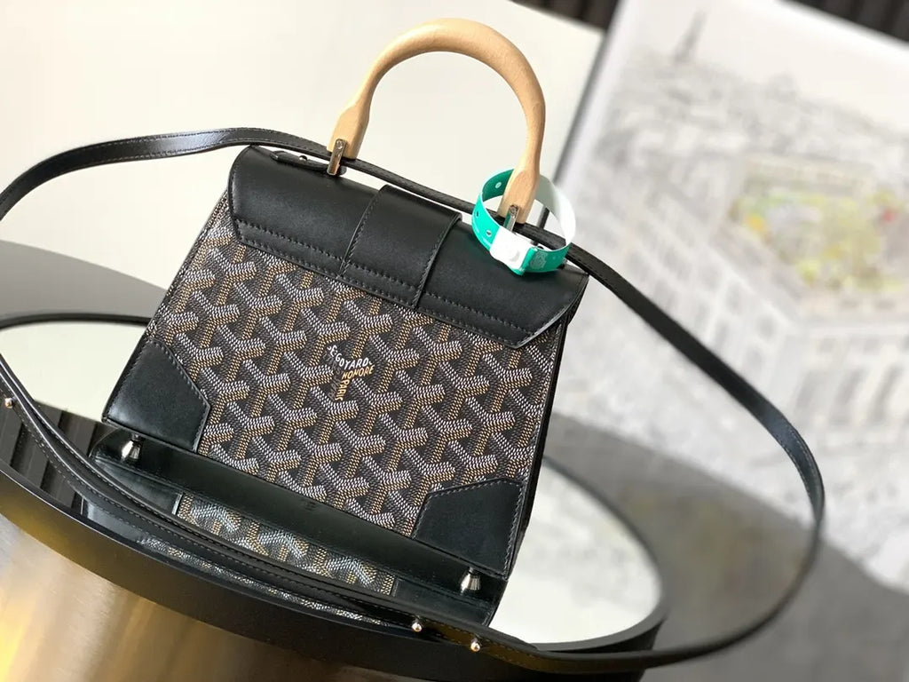 signature Goyard Black Saigon Top Handle - Hình 2