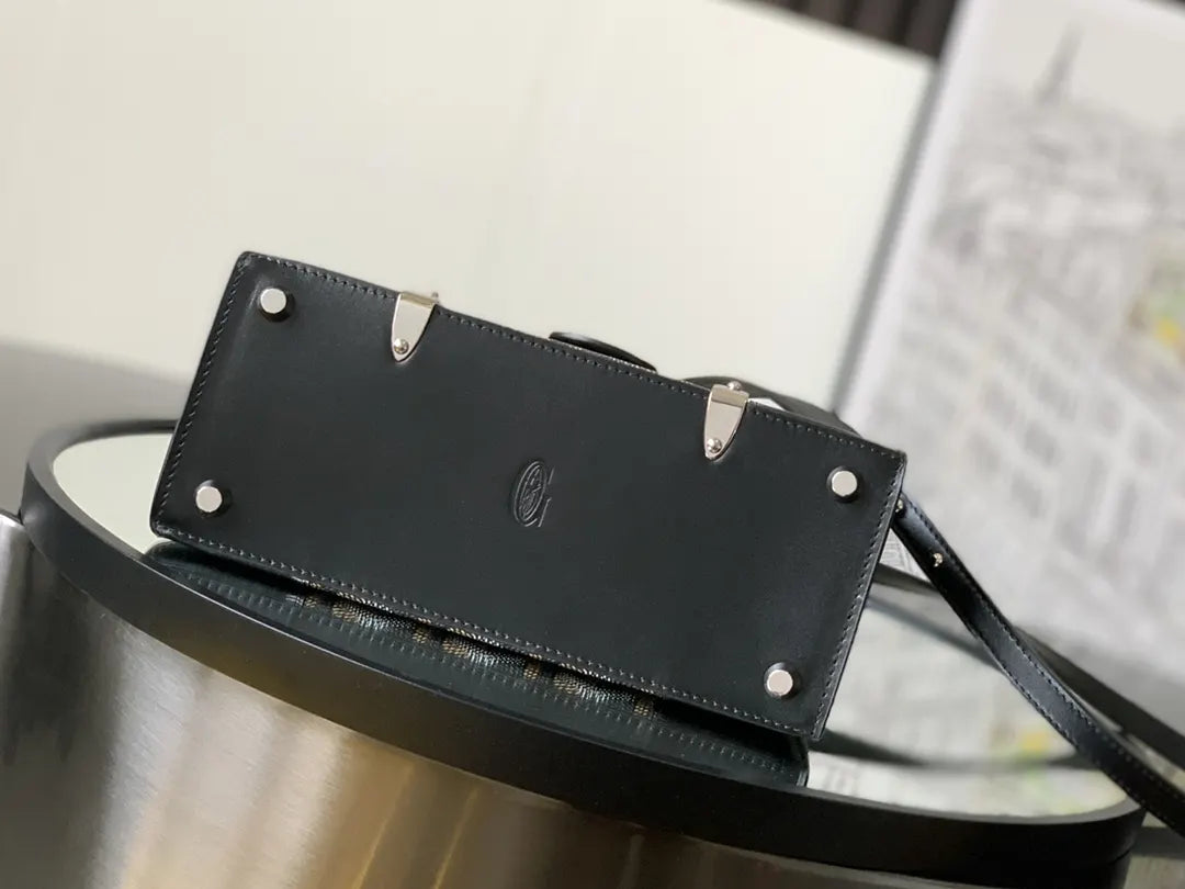 signature Goyard Black Saigon Top Handle - Hình 3