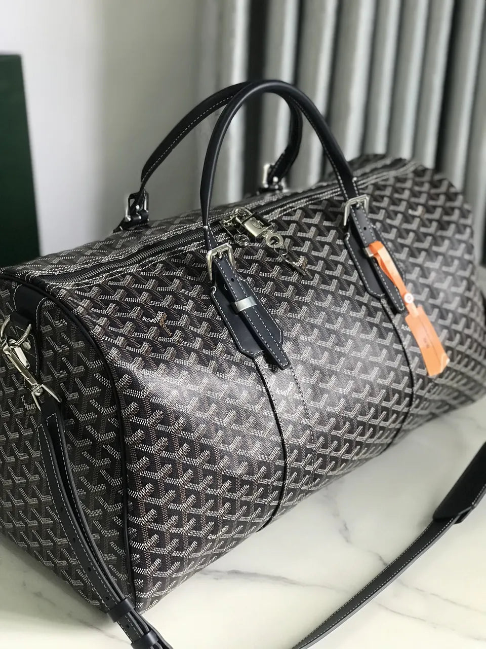 Goyard Black Coated Canvas Bag - Hình 4
