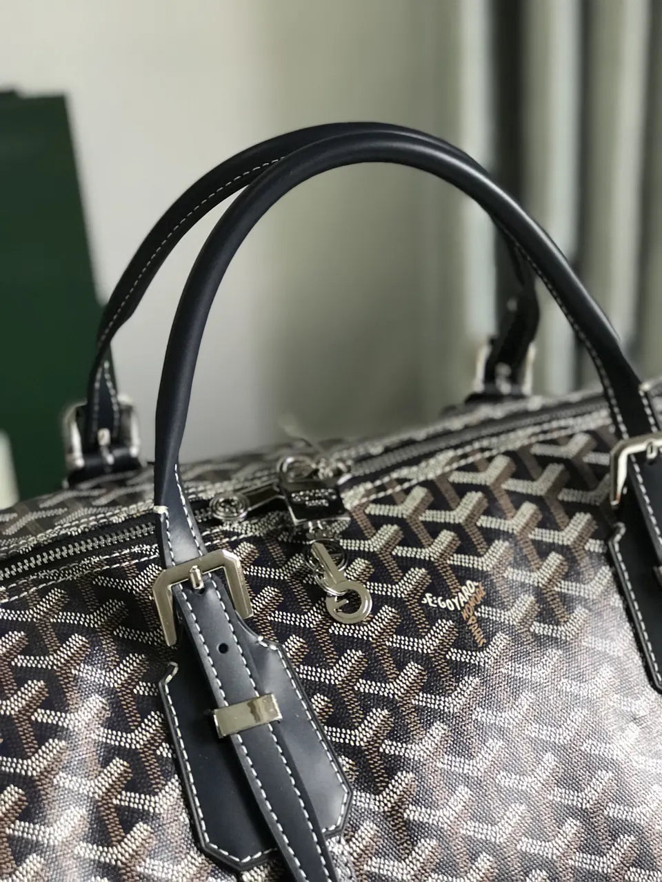 Goyard Black Coated Canvas Bag - Hình 6