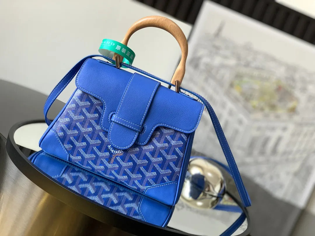Goyard Royal Blue Saigon wooden