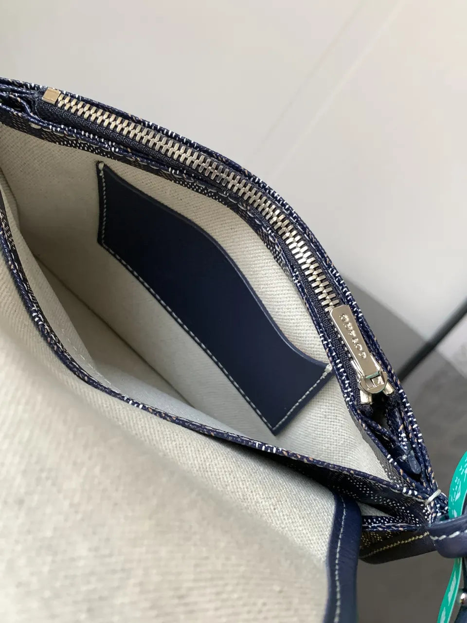 Goyard Navy Blue Flap Bag - Hình 5