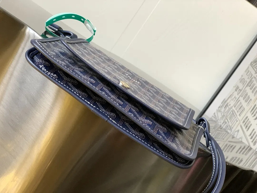 Goyard Navy Blue Flap Bag - Hình 2