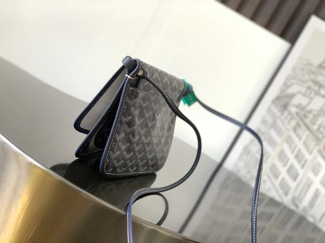 Goyard Navy Blue Flap Bag