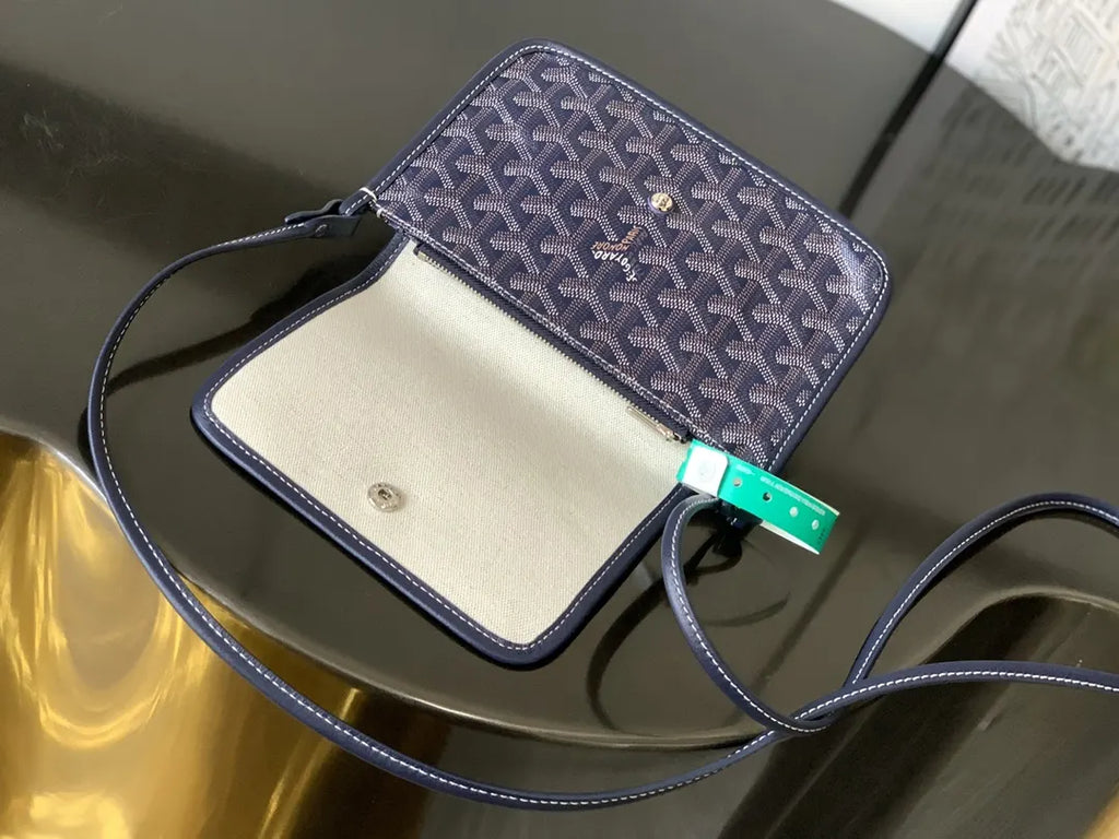 Goyard Navy Blue Flap Bag - Hình 4