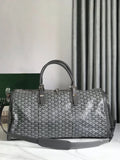 Goyard Grey Goyardine Boston Bag