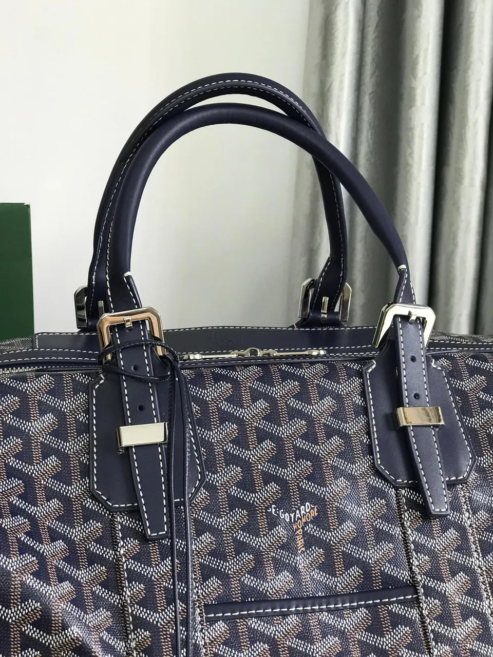 Goyard Navy Blue Weekend Bag - Hình 5