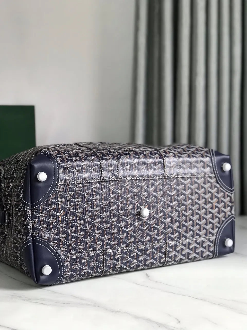 Goyard Navy Blue Weekend Bag - Hình 4