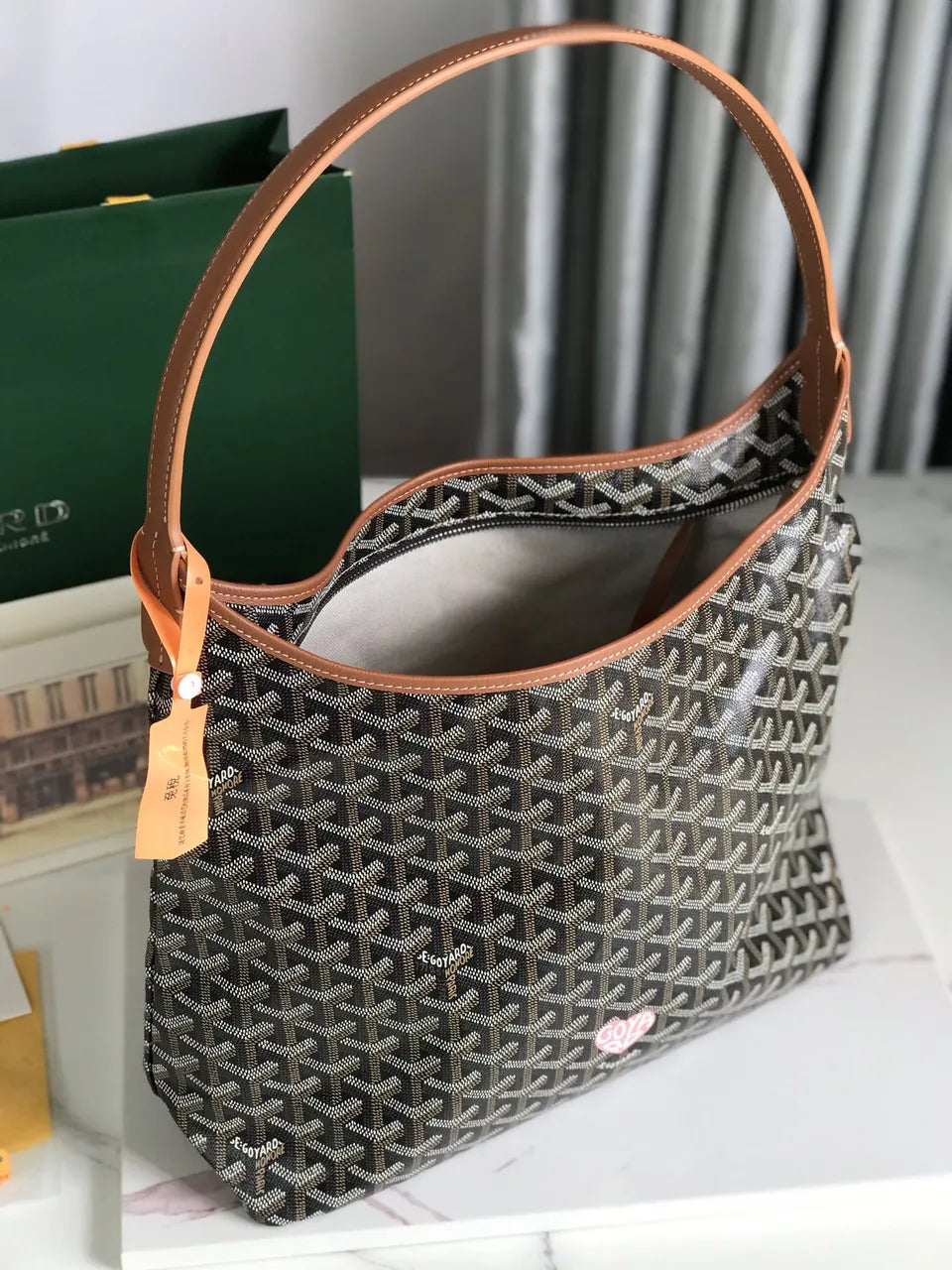 Goyard Black Saigon Hobo - Hình 6