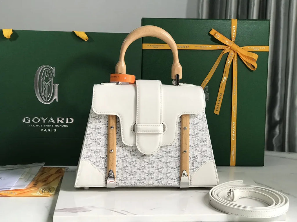 Goyard White Saigon Soft Bag