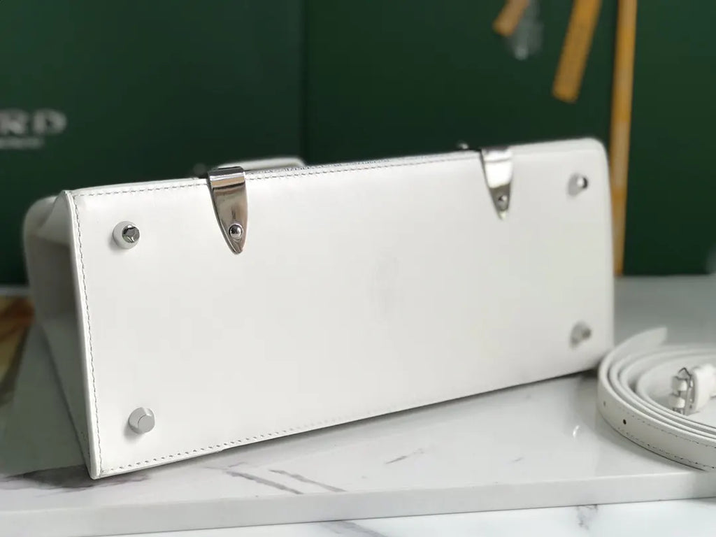 Goyard White Saigon Soft Bag - Hình 4