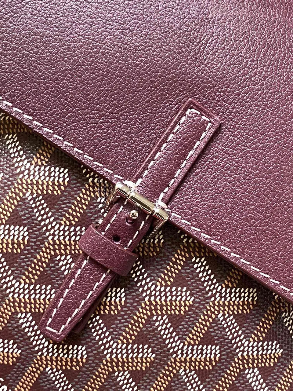 Goyard Burgundy Mini Backpack - Hình 7