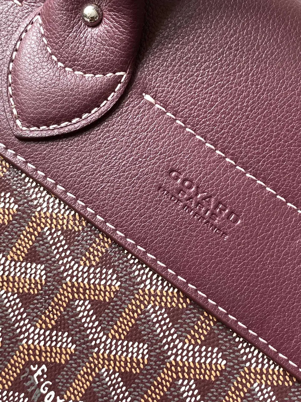 Goyard Burgundy Mini Backpack - Hình 5
