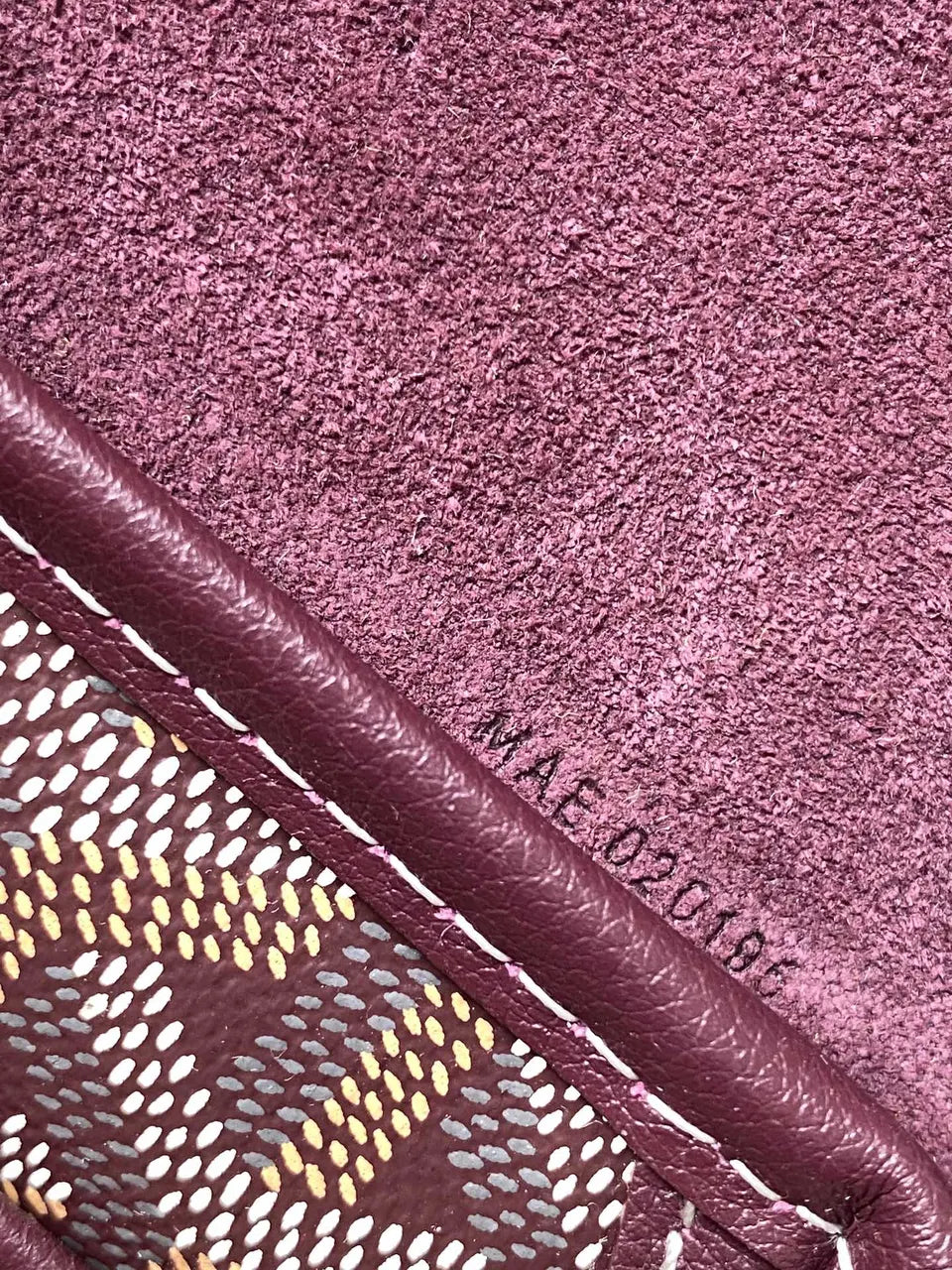 Goyard Burgundy Mini Backpack - Hình 8