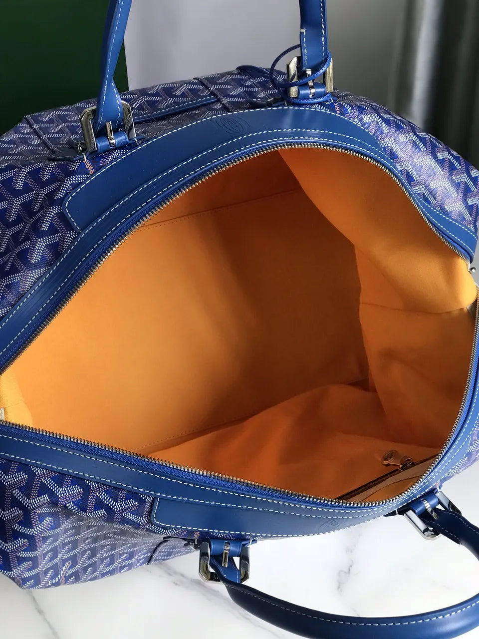 Goyard Blue Voyage Duffle - Hình 7