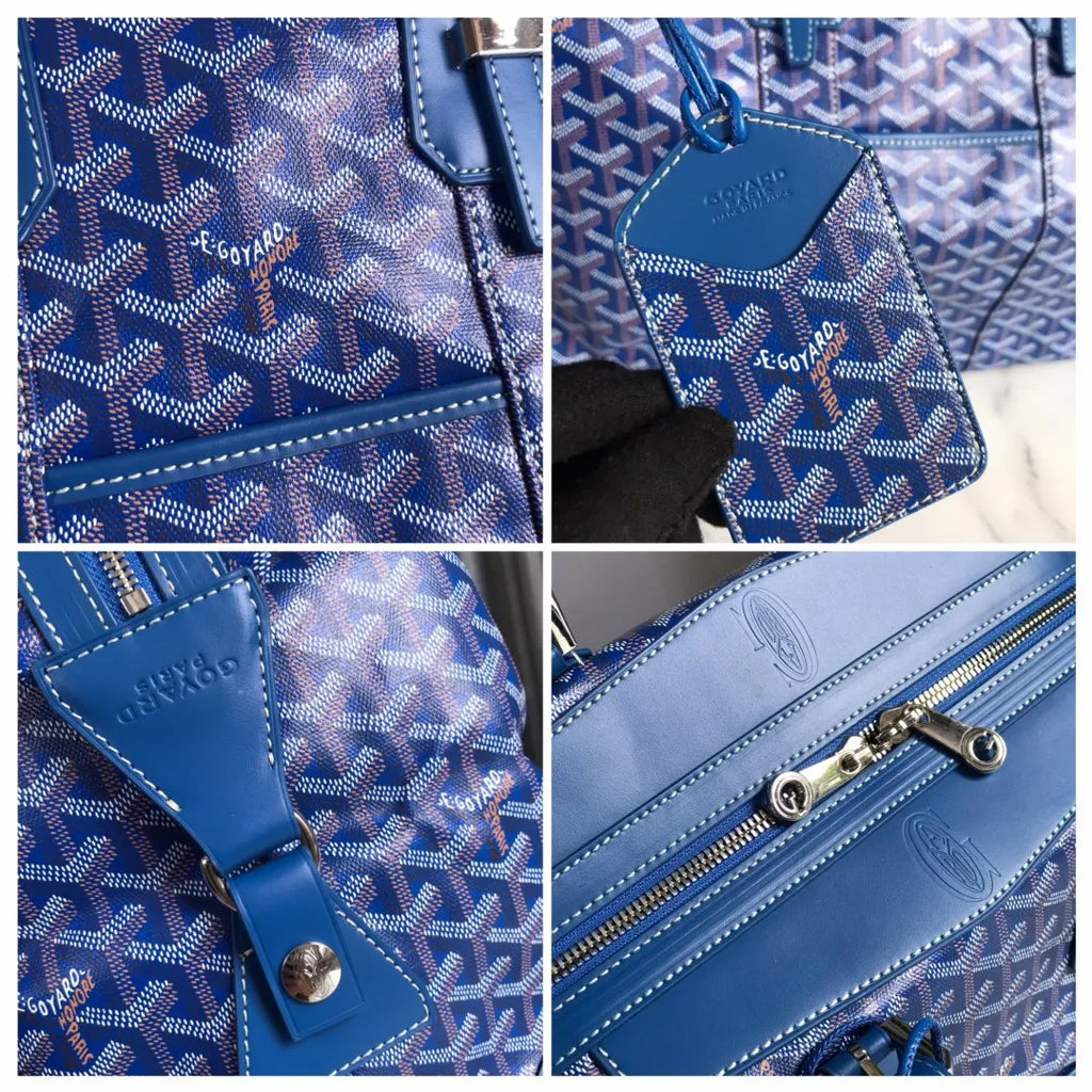 Goyard Blue Voyage Duffle - Hình 4