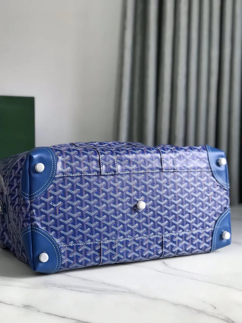 Goyard Blue Voyage Duffle - Hình 6