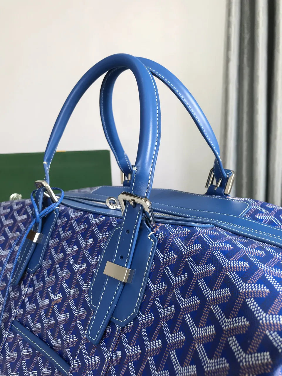 Goyard Blue Voyage Duffle - Hình 5
