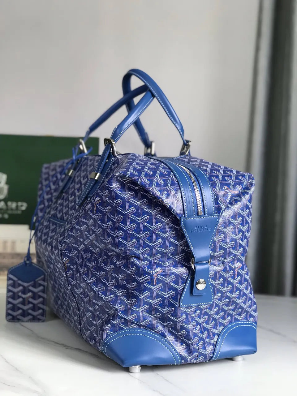 Goyard Blue Voyage Duffle - Hình 2
