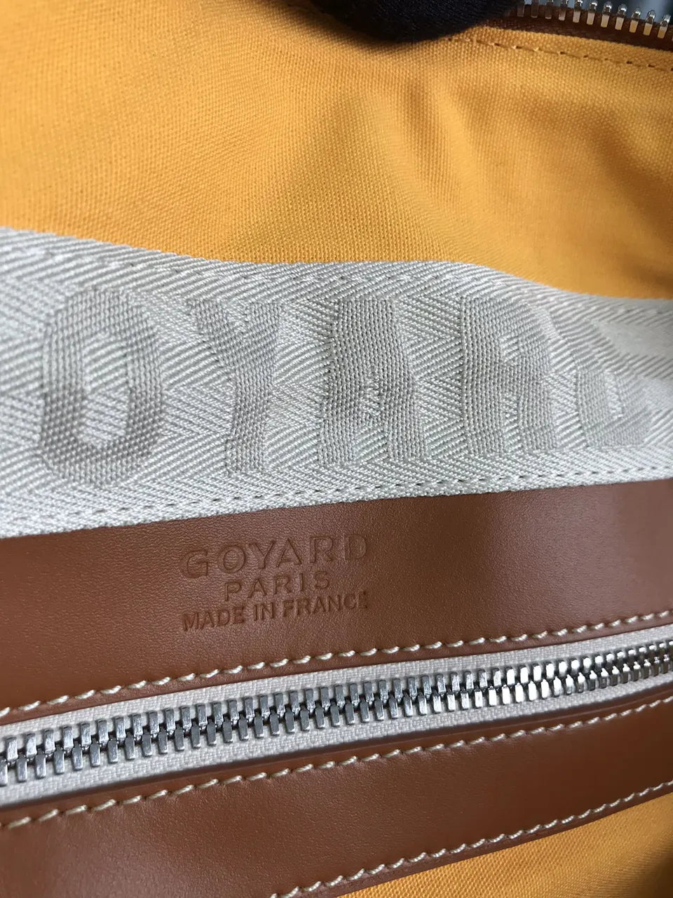 Goyard Brown Leather Duffle Bag - Hình 9