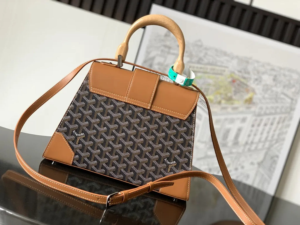 Goyard Tan Saigon Structure Bag - Hình 3