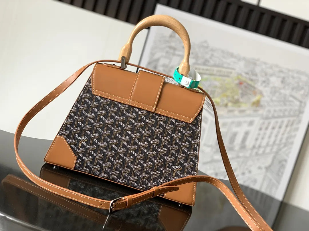 Goyard Tan Saigon Structure Bag - Hình 3